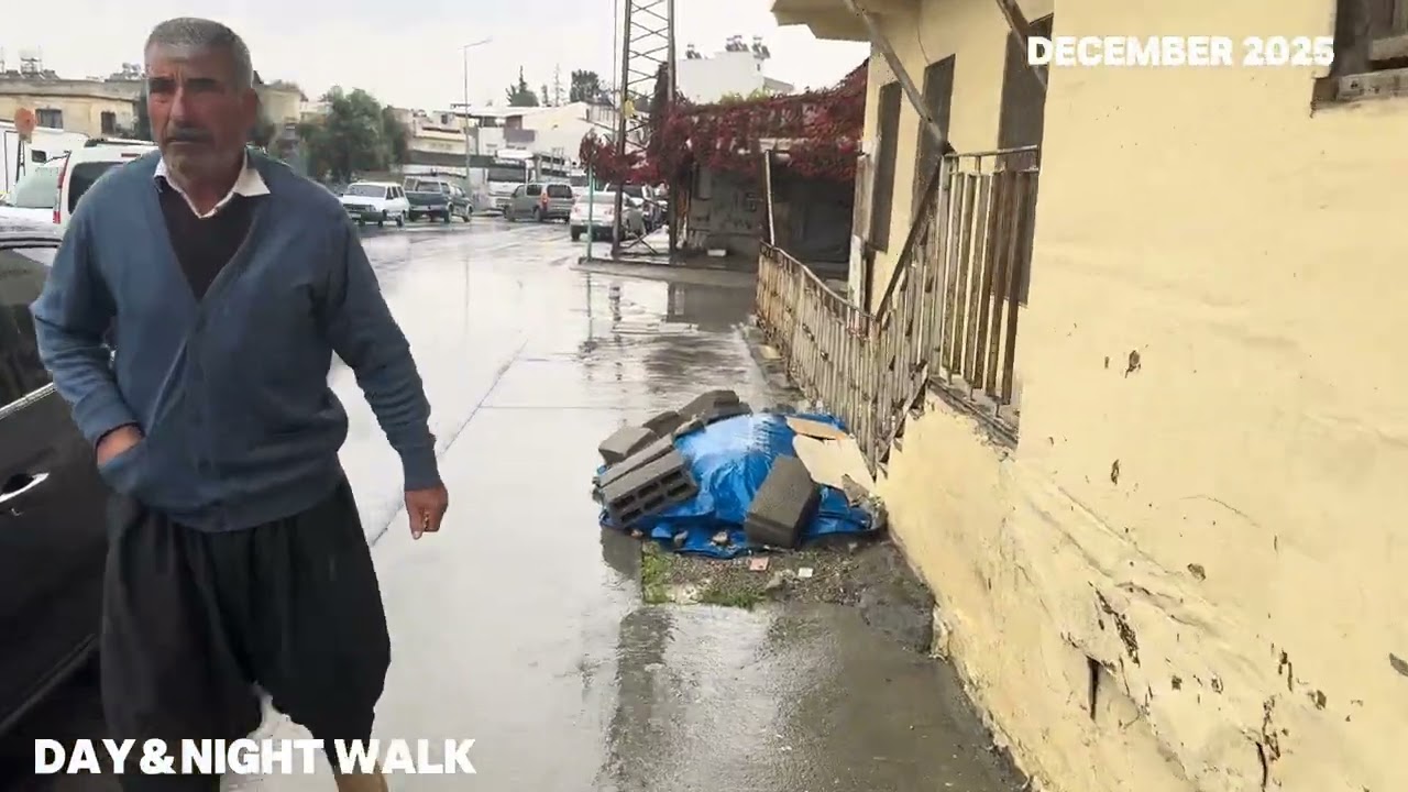 Mersin Tarsus Rainy Walk 4K – Sakin Atmosfer, Yağmur Sesleri, No Talking
