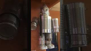 robot made of cans. #recycle #recycled #robot #robotics #manmade #cans  #screw