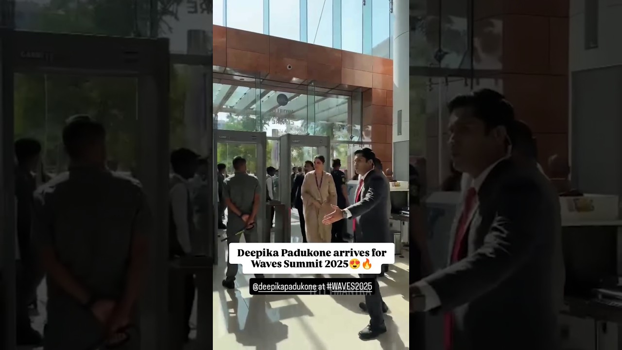 Deepika Padukone dons an ethnic attire as she arrives for Waves Summit 2025 📸❤️♾️