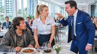 “YOU’RE FIRED!” Manager Caught Waitress Feeding a Homeless Man—What he did made them all cry