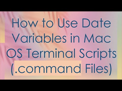 How to Use Date Variables in Mac OS Terminal Scripts (.command Files)