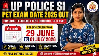 🚨 UP Police SI PET Exam Date 2026 Out | Physical Efficiency Test Schedule Released