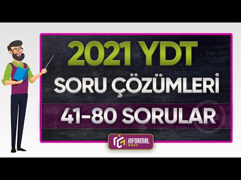 2021 YDT İngilizce Soruları ve Çözümleri | PART 2 | (41-80.) Sorular