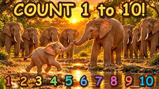 Learn to Count 1 to 10 with Baby Elephant 🐘 | Numbers for Toddlers