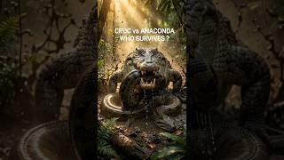 CROCODILE vs ANACONDA - Epic Jungle Battle | Minimal Safari #wildlife #animals#viralreels