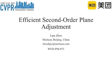 Efficient Second Order Plane Adjustment