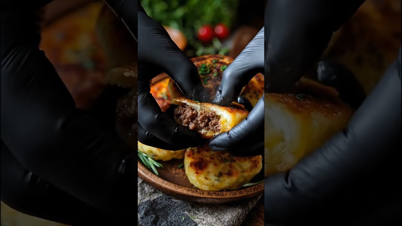 Tortitas de Papa Rellenas de Carne de Res