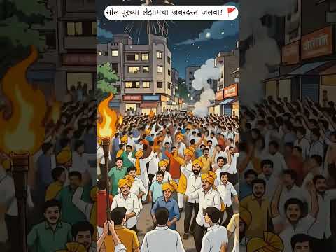सोलापूरच्या लेझीमचा जबरदस्त जलवा! 🚩
