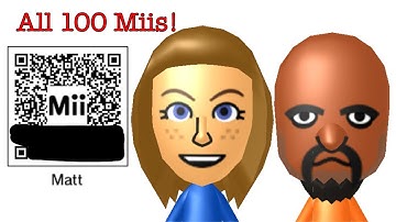 All 100 Miis from the Wii (3DS AND WII U QR CODES)!