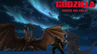 Godzilla Needs No Help! (Godzilla vs Ghidorah)
Godzilla Needs no Help Defeating Ghidorah, as Long as Humans Stay out of the Way and let Nature handle its Business, Godzilla would have already killed Ghidorah in the water, Ghidorah is afraid of Godzilla also considering he flew away in the battle of Antarctica!
Mike Dougherty Explains how Ghidorah got Frozen in Ice down in Antarctica:
https://youtu.be/4leEvnQJS1I Godzilla Needs No Help! (Godzilla vs Ghidorah)