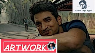Art on Sushant singh rajput #ripsushantsinghrajput #happybirthdaysushantsinghrajput