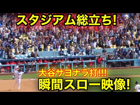 【感動!!!】延長サヨナラ大谷が決めた！総立ちスタジアム爆音の劇的勝利の瞬間スロー映像！現地映像