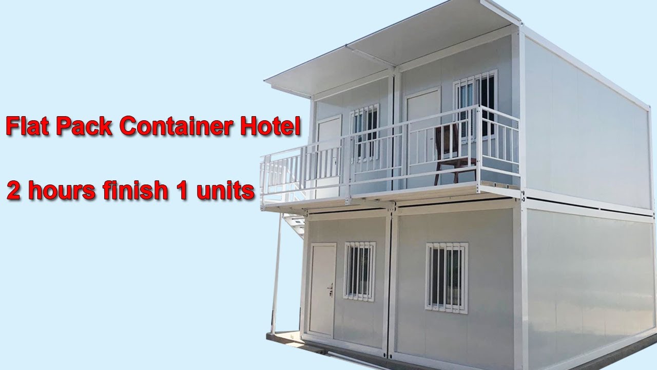 Prefab flat pack container hotel,modern design tiny dream container house
