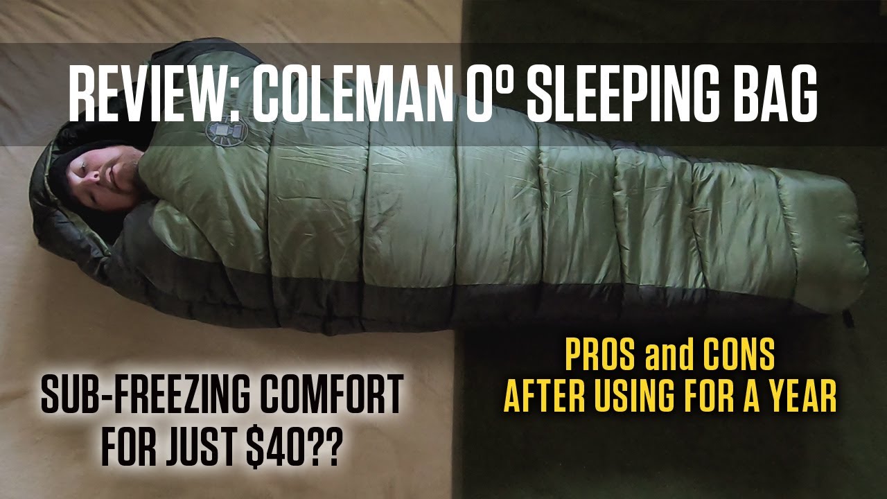 Winter Camping on a Budget: Coleman 0° Sleeping Bag Review - YouTube