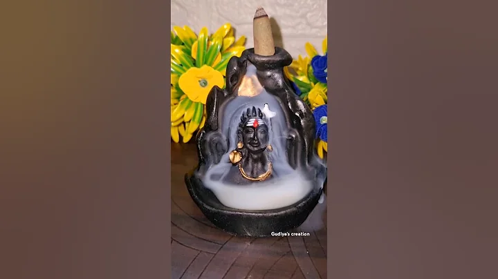Handcrafted Lord Adiyogi, Mahadev🙏❤️| Backflow Cone Incense Holder #shots #unboxing #viral #diy