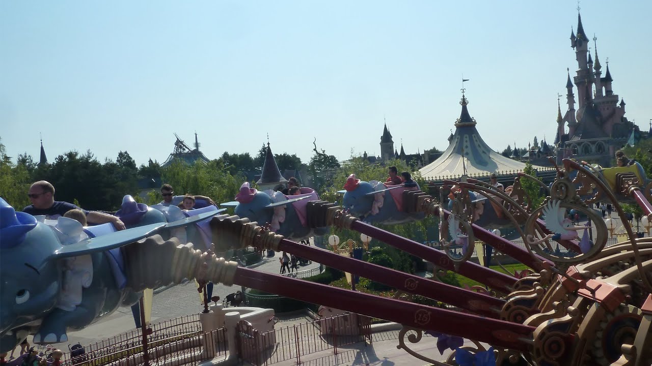 Dumbo the Flying Elephant Ride at Disneyland Paris - YouTube