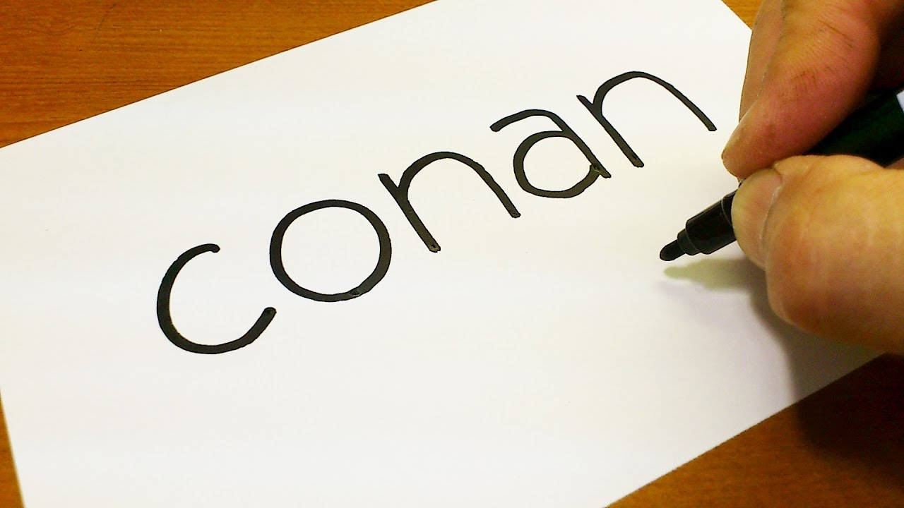 ⁣How to turn words CONAN（Detective Conan｜Case Closed｜THÁM TỬ LỪNG DANH CONAN） into a Cartoon