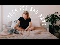 Yoga in Bed (for when i&#39;m sad)│depression &amp; anxiety yoga flow│talking about my depression│lazy yoga