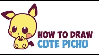 How to Draw Pichu Step by Step for Beginners Easy (Cute / Kawaii ...