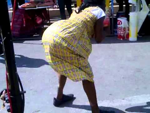 Jamaican Granny Bruk Out And Wine Youtube