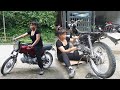 Genius girl  complete repair and restoration of detech 5000 cc motorcycle engine