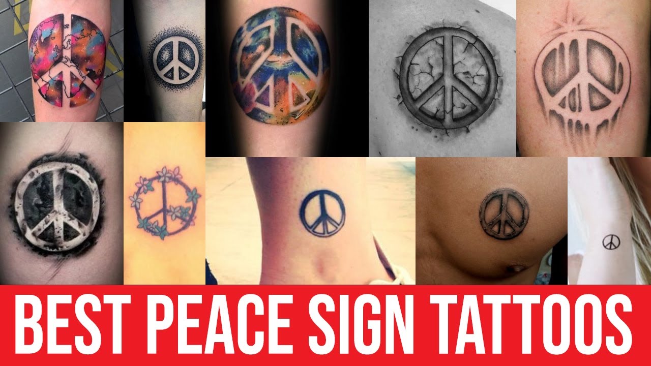 Peace Symbol Temporary Tattoo set of 3 - Etsy