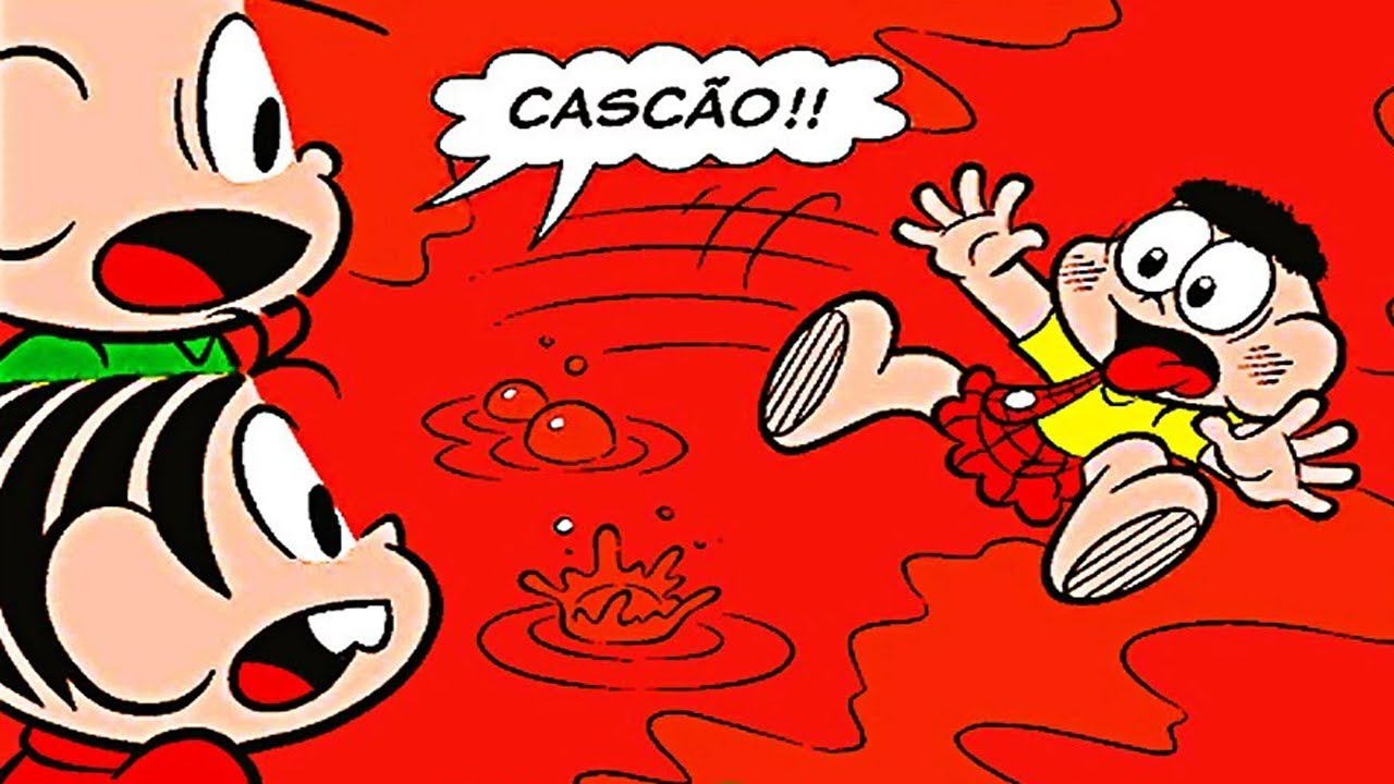 Turma da Mônica em O chão é lava - Gibi da Turma da Mônica