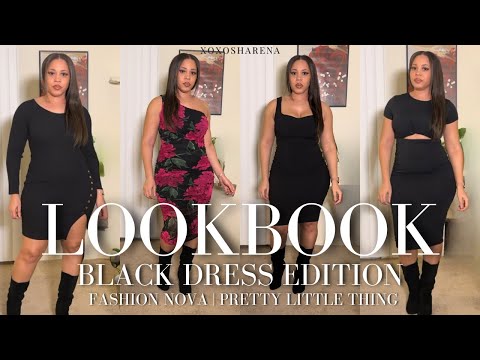 Lookbook: Black Dress Edition | Fashion Nova and Pretty Little Thing -  YouTube