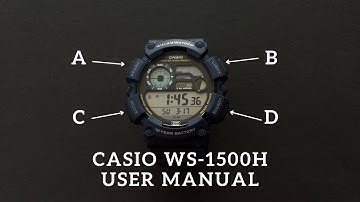 Casio WS-1500H User Manual How To Set The Time