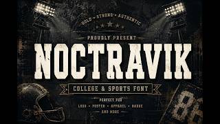 Noctravik: Bold College Display Typeface for Sports Logos and Varsity Gear
