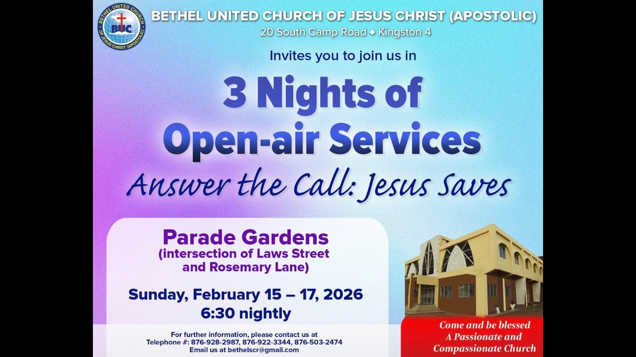 Bethel South Camp Road Street Meeting Parade Gardens Night 2. 16/2/2026 Elder Roy Evans