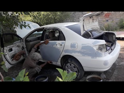 How to paint a motor car in a truck  workshop