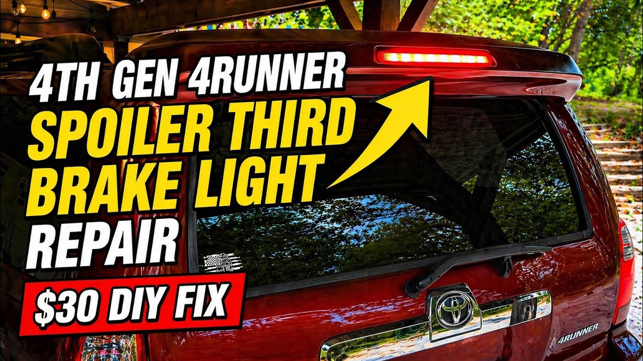 4th Gen 4Runner Spoiler Third Brake Light Repair | $30 DIY Fix - YouTube