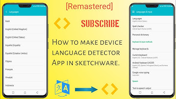 [Remastered] How to make device language detector App in sketchware.