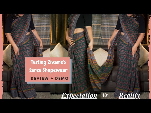 Testing Zivame's Saree Shapewear - Review  Is it best for hiding tummy &  love Handles in a Saree? 