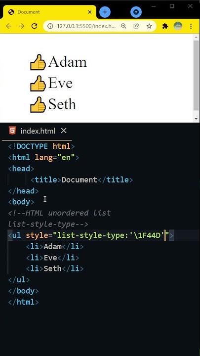 HTML unordered list, change list style - YouTube