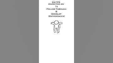 Follow Through & Overlap (Animating on 2s) # shorts #animation  #shortanimation  #reels