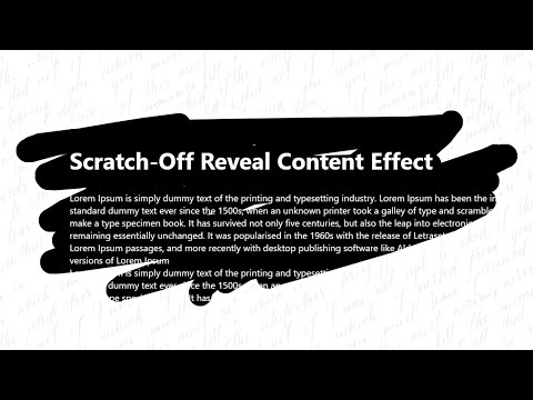 Scratch-Off Reveal Content Effects HTML CSS and p5 js