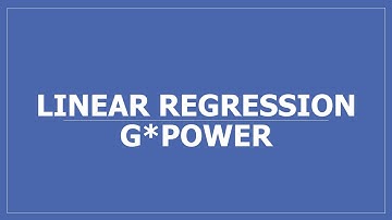 G*Power Linear Regression
