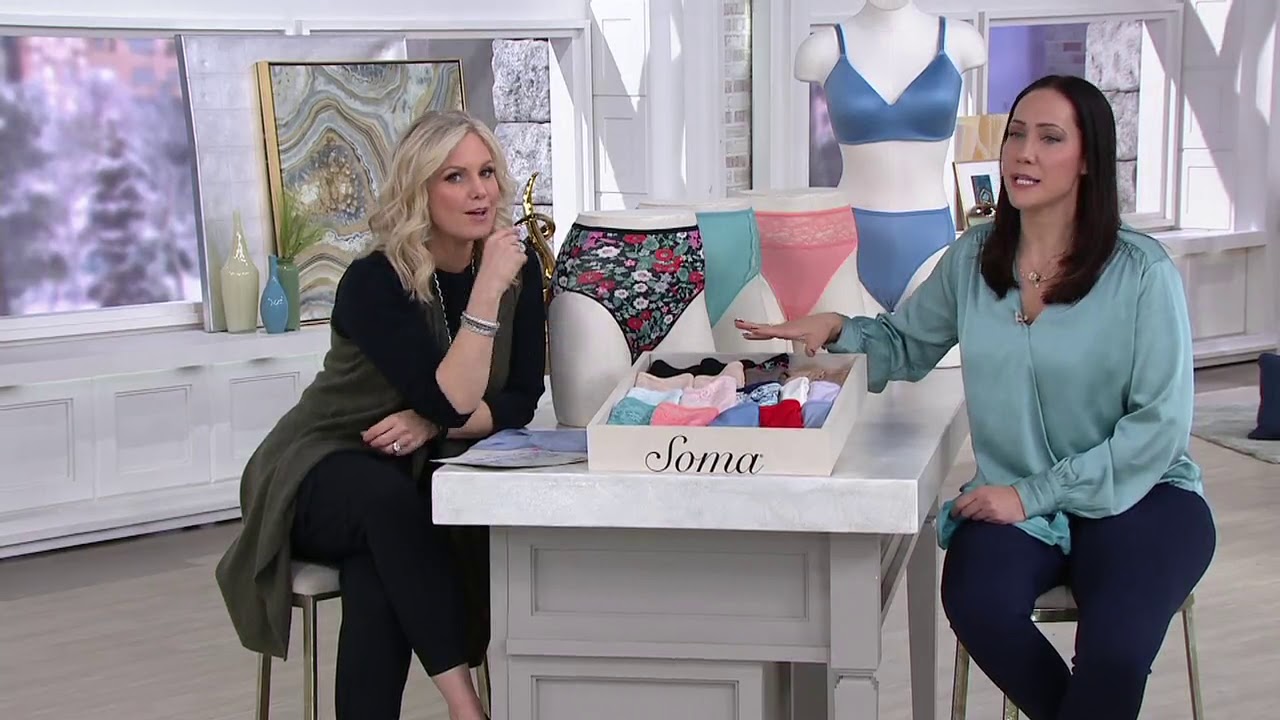 Soma Vanishing Edge Modern or High Leg Brief Set of 5 on QVC