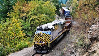 BIG Trains Snaking Thru The Canyon with EX CITIRAIL And DPU Remote Units