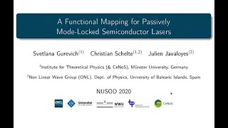 LD02 A Functional Mapping for Passively Mode-Locked Semiconductor Lasers