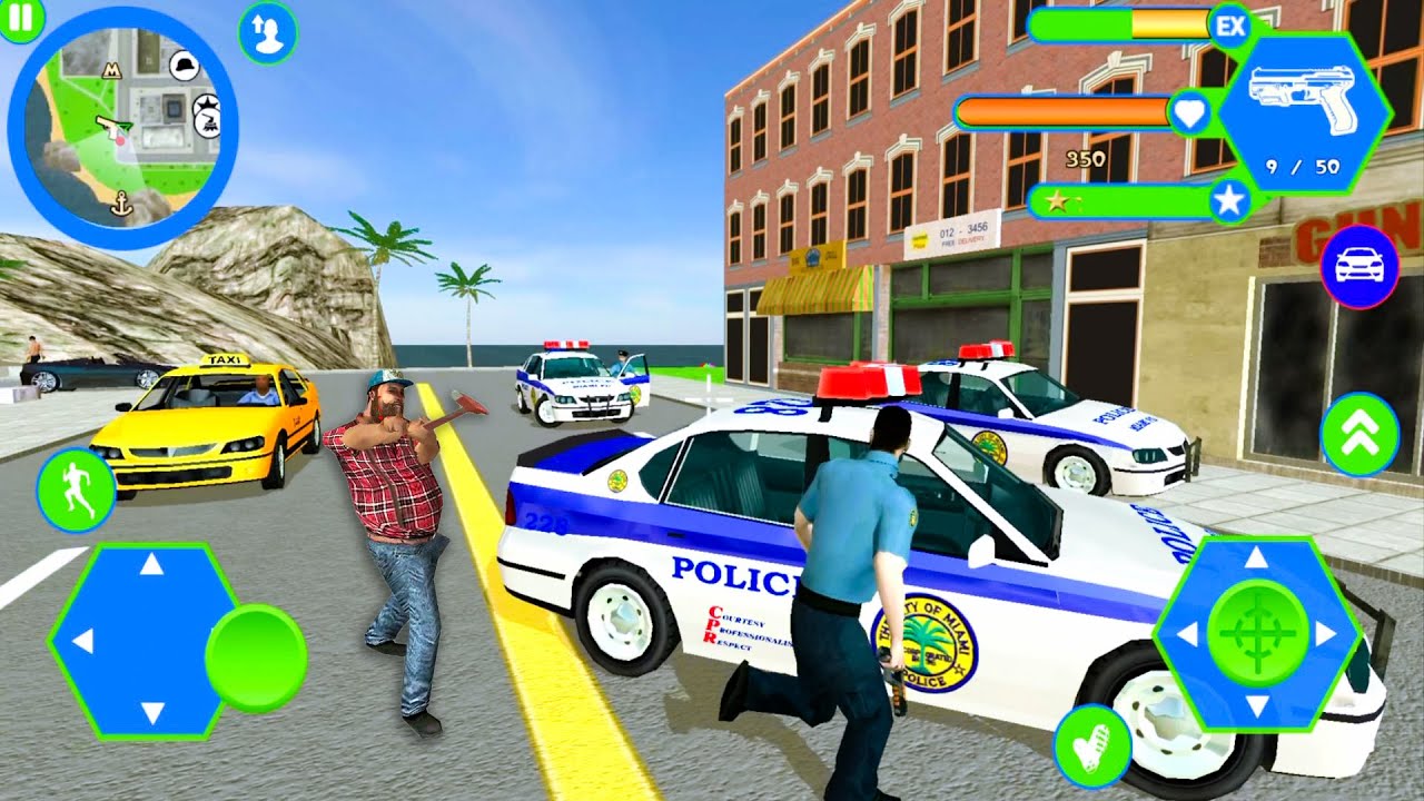 Miami Police Crime Vice Simulator 5 New Laser Gun! Android
