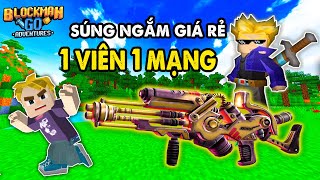 (Blockman Go) ZIOKASS DÙNG THỬ SÚNG NGẮM CÙI BẮP SIÊU MẠNH 1 VIÊN 1 MẠNG GÁNH TEAM