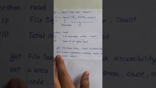 Read Algorithm - UNIX