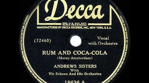 1945 HITS ARCHIVE: Rum And Coca-Cola - Andrews Sisters (their original #1 version)