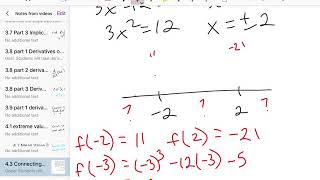 4 3 Part 1 First Derivative test Video 2 example 1