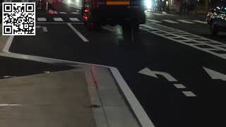 ソーラー不要の自発光式道路鋲「フラッシュポイント」京都市四条通01   YouTube