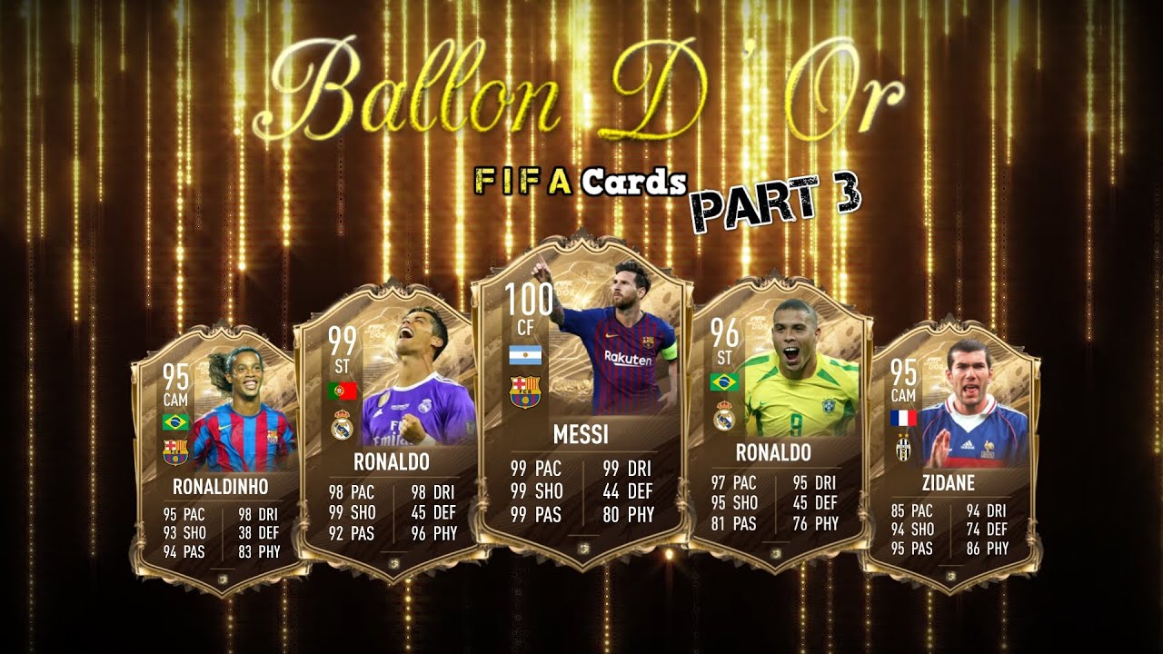 Ballon D Or Winners as FIFA Cards! PART 3 Final! FT. Messi, Cristiano