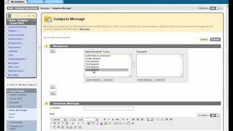 Blackboard Messages Tool